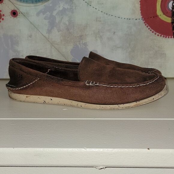 Frye Mason Venetian Elk Slip On Leather Loafers Mens Size 10